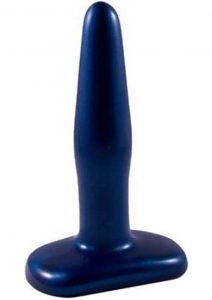 Pretty Ends Iridescent Butt Plug Medium Sil A Gel 5.5 Inch Midnight Blue