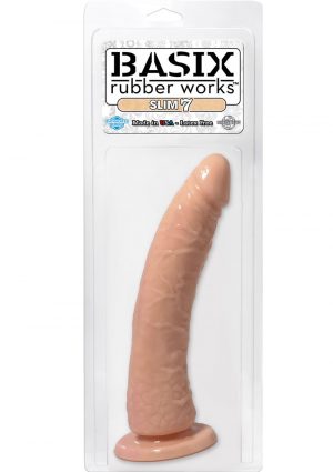 Basix Dong Slim 7 With Suction Cup 7 Inch Flesh