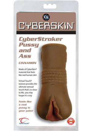 Cyberskin CyberStroker Pussy And Ass Masturbator Waterproof Cinnamon