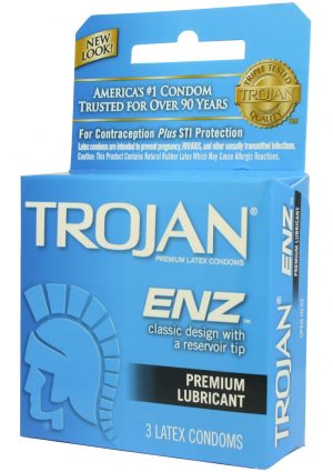 Trojan Condom Enz Lubricated 3 Pack