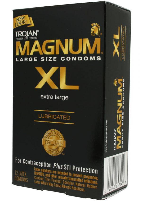 Trojan Condom Magnum Extra Large Lubricated 12 Pack
