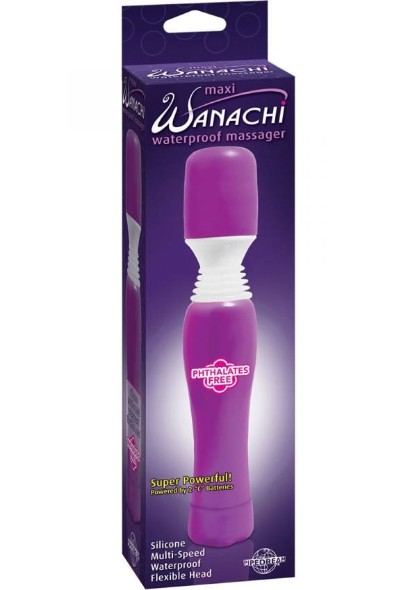 Maxi Wanachi Silicone Massager Waterproof 9 Inch  Purple