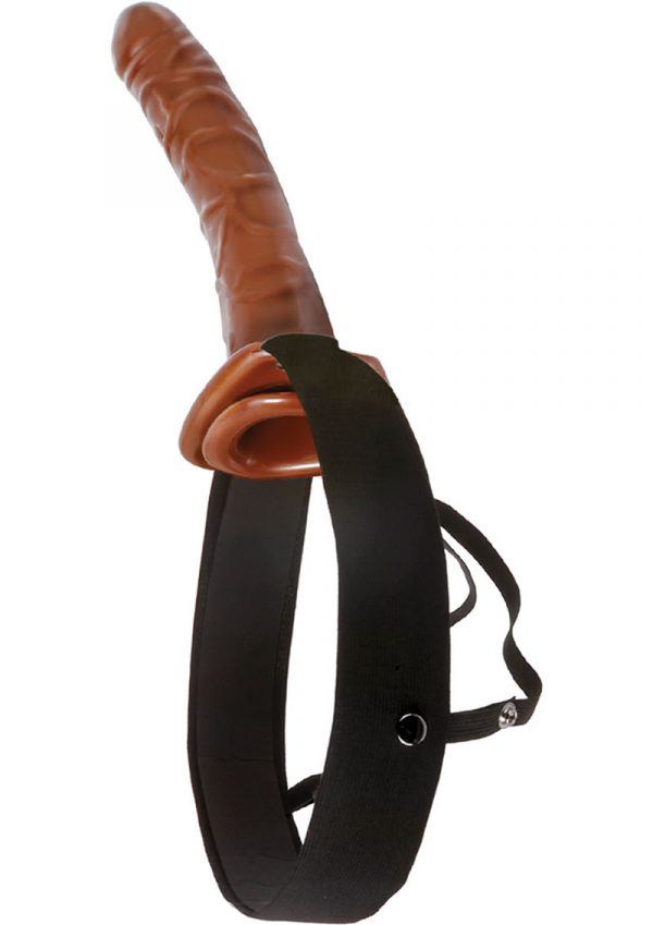 Fetish Fantasy Series Chocolate Dream Hollow Strap On Dong Brown 10 Inch
