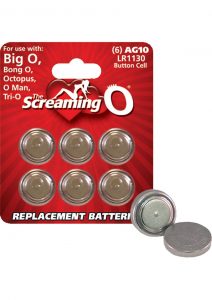 Screaming O Batteries AG10 LR1130 Button Cell 6 Pack