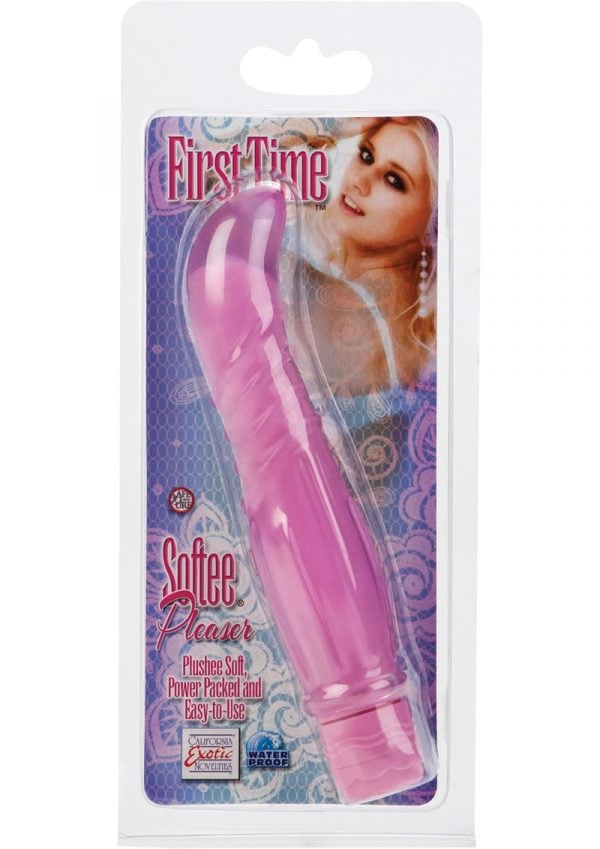 First Time Softee Pleaser Vibe Waterproof 5.25 Inch Pink