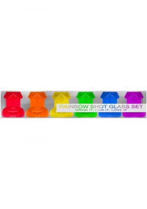 Ladies Night Rainbow Shot Glass Set Assorted Colors 6 Each