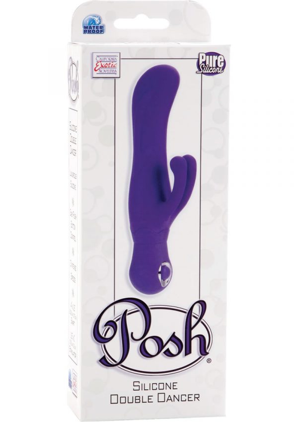 Silicone Double Dancer Vibrator Waterproof Purple