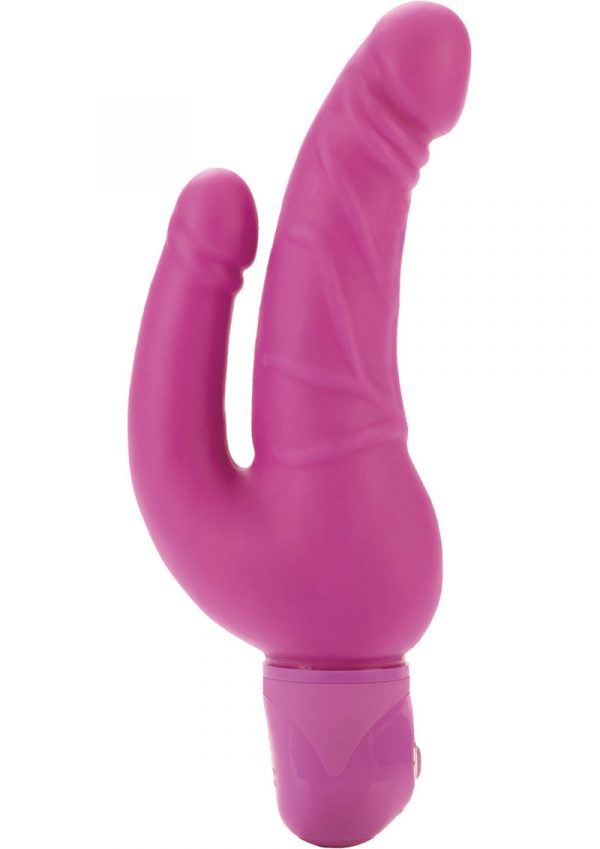 Bendie Power Stud Over and Under Double Dildo Waterproof Pink