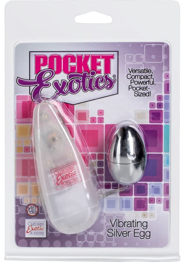 Pocket Exotics Vibrating Egg Silver 2 Inch