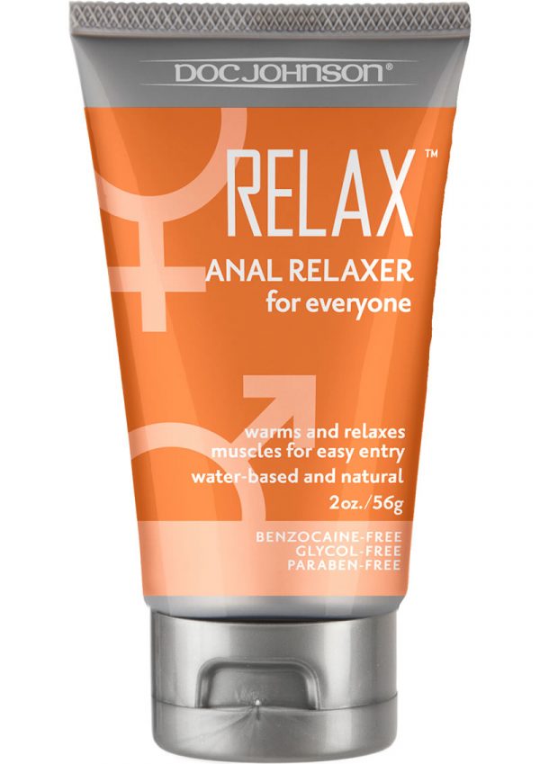 Relax Anal Relaxer For Everyone Waterbased Lubricant 2 Ounce Bulk