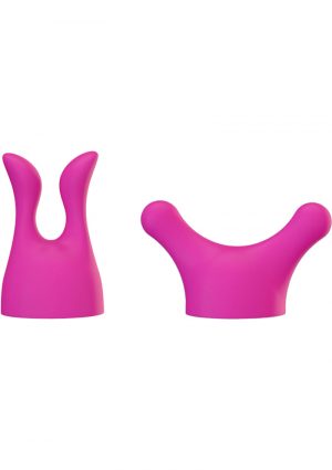 Palm Body Silicone Massager Heads Pink 2 Each Per Pack