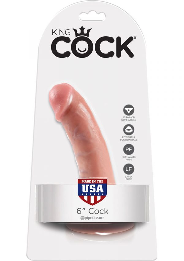 King Cock Realistic Dildo Waterproof Flesh 6 Inch
