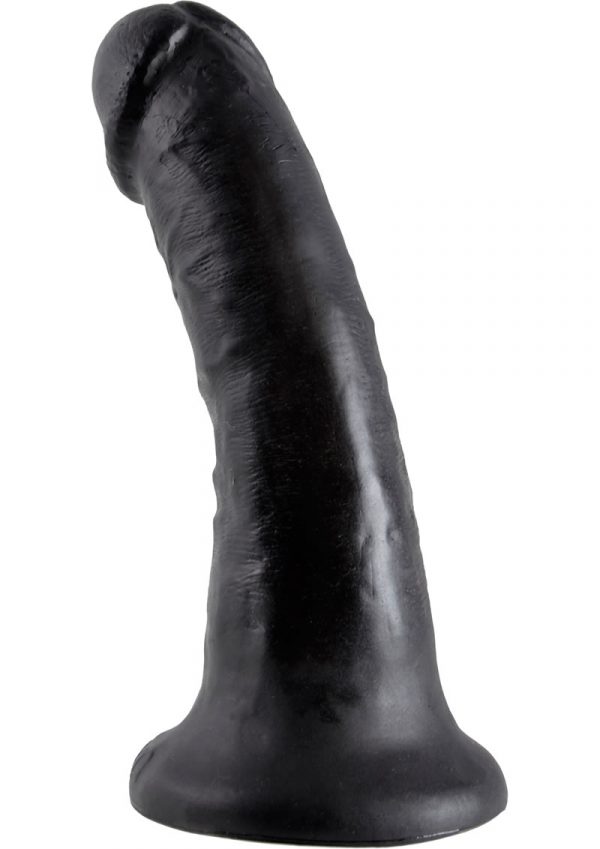 King Cock Realistic Dildo Waterproof Black 6 Inch