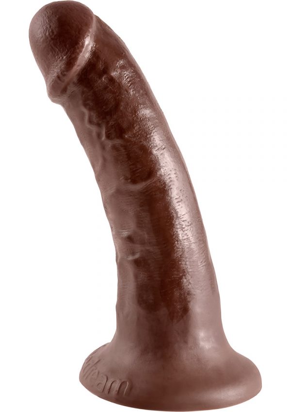 King Cock Realistic Dildo Waterproof Brown 6 Inch