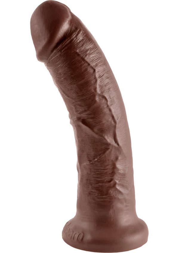 King Cock Realistic Dildo Brown 8 Inch