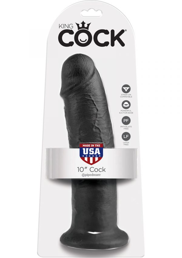 King Cock Realistic Dildo Black 10 Inch