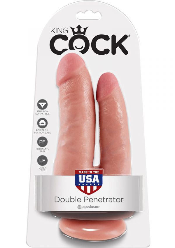 King Cock Double Penetrator Dildo Flesh