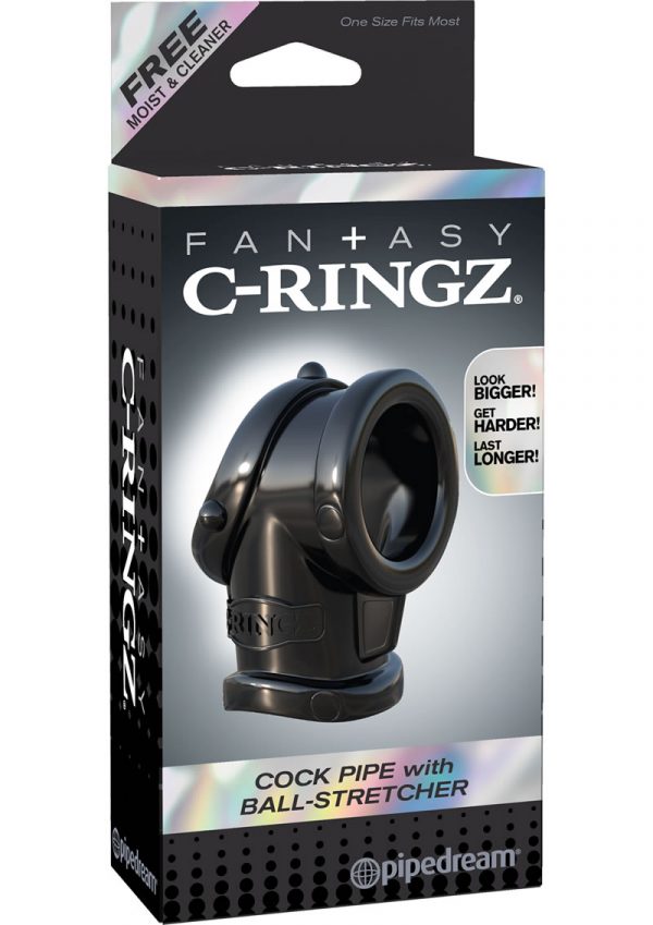 Fantasy C Ringz Cock Pipe With Ball Stratcher Black