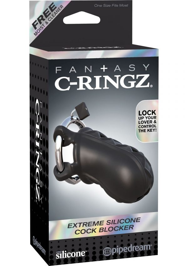 Fantasy C-Ringz Extreme Silicone Cock Blocker Black