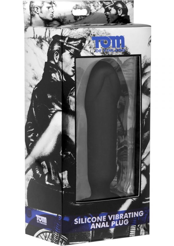 Tom Of Finland Silicone Vibrating Anal Plug Black 6 Inch