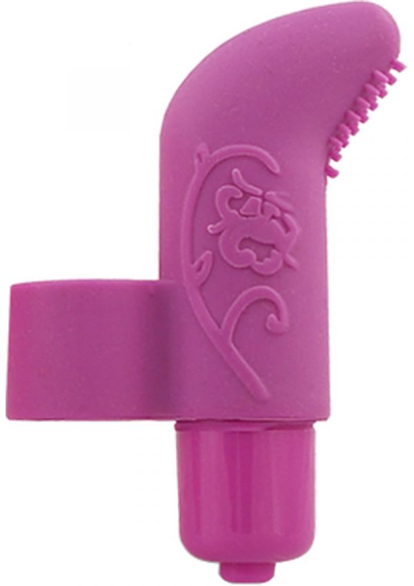 Play With Me Silicone Finger Vibe Waterproof Purple 3.5 Inch