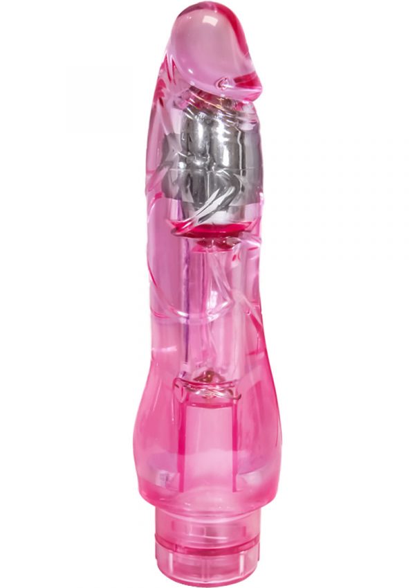 Naturally Yours Fantasy Vibe Realistic Vibrator Waterproof Pink 8.5 Inch