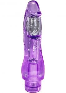 Naturally Yours Fantasy Vibe Jelly Realistic Vibrator Waterproof Purple 8.5 Inch