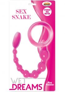 Wet Dreams Sex Snake Silicone Vibrating Anal Beads Pink Passion