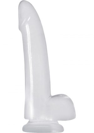 Jelly Rancher Smooth Rider 5in Dong With Balls - Clear