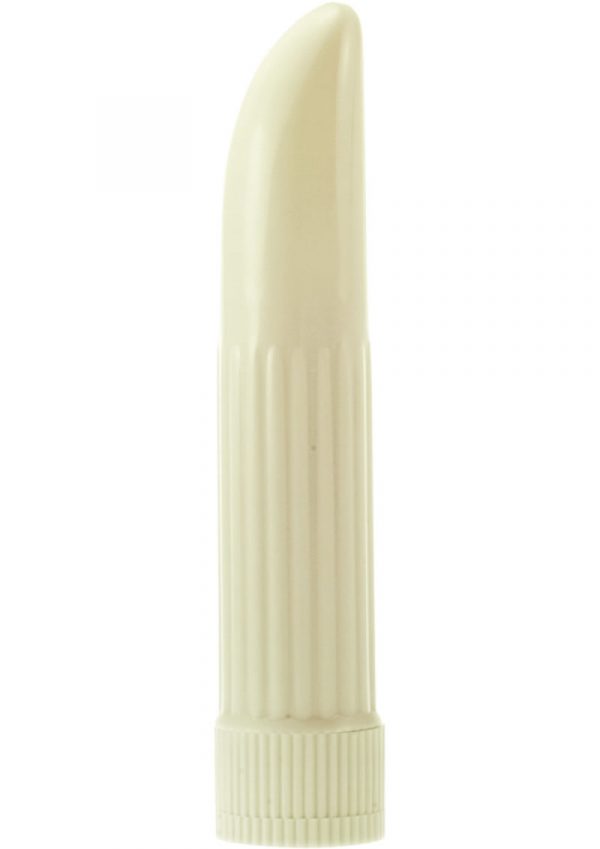 Minx Lady Lust Ribbed Mini Vibrator Ivory 4.5 Inch
