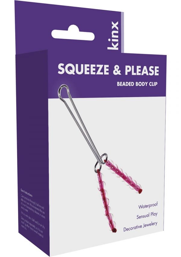 Kinx Squeeze and Please Beaded Body Clip Decorative Clitoral Jewelery Waterproof Pink
