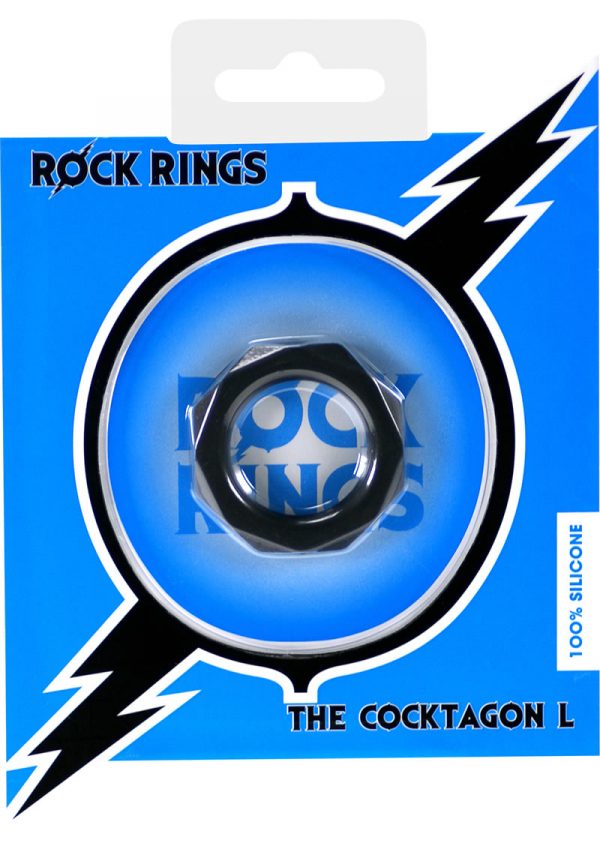 Rock Rings Cocktagon L Silicone Cockring Black