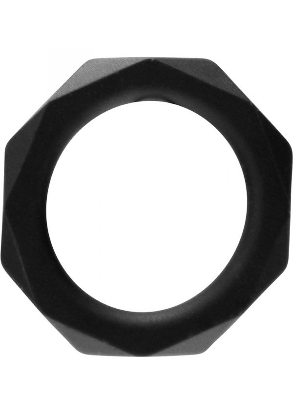 Rock Rings Cocktagon Xl Silicone Cock Ring Black