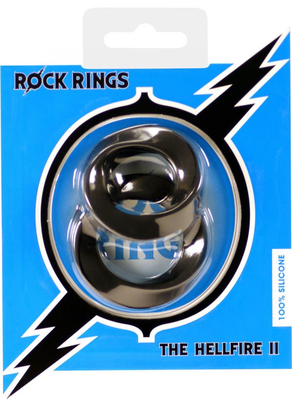 Rock Rings Hellfire 2 Silicone Cockrings Black