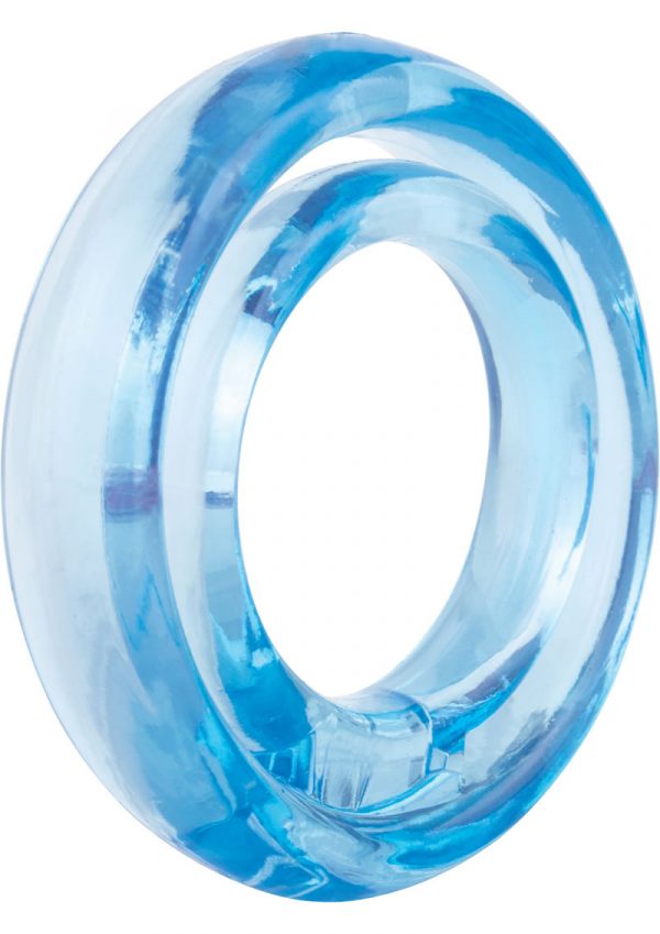 RingO 2 Cockring With Ball Sling Waterproof Blue 12 Each Per Box