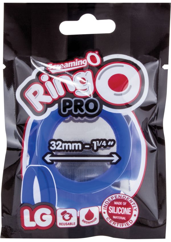 Ring O Pro Large Silicone Cockrings Waterproof Blue 12 Each Per Box