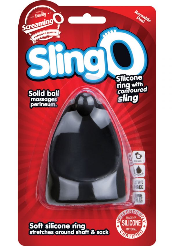 Sling O Silicone Ring With Contoured Sling Waterproof Black 6 Each Per Box