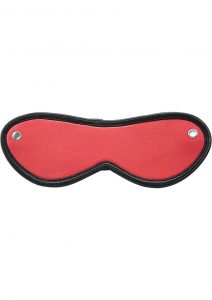 Rouge Leather Blindfold Eye Mask Red