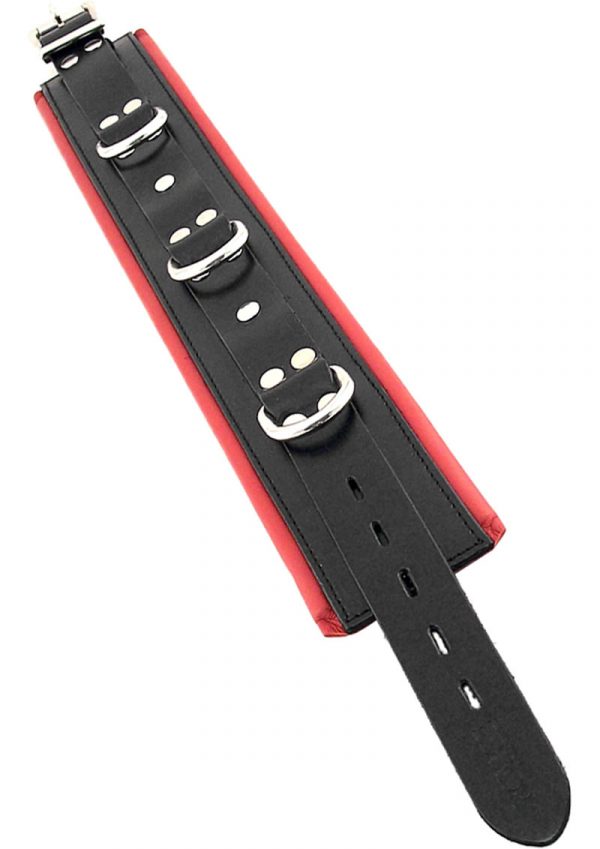 Rouge 3 Ring Padded Collar Black And Red