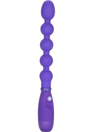 Booty Call Booty Bender Silicone Beaded Anal Probe Waterproof Purple 7 Inch