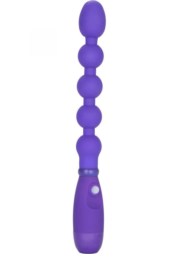 Booty Call Booty Bender Silicone Beaded Anal Probe Waterproof Purple 7 Inch