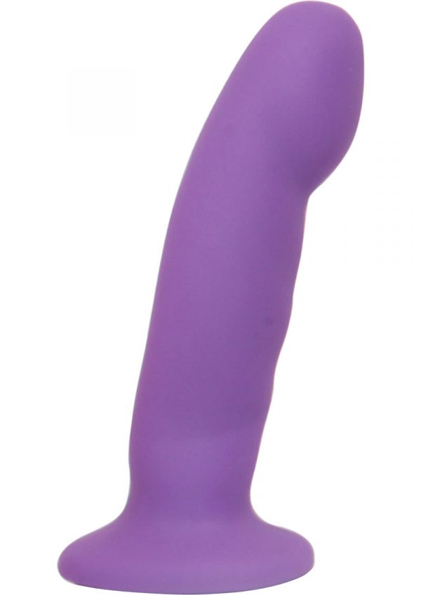 Luxe Cici Silicone Dildo Splashproof Purple 6.5 Inch