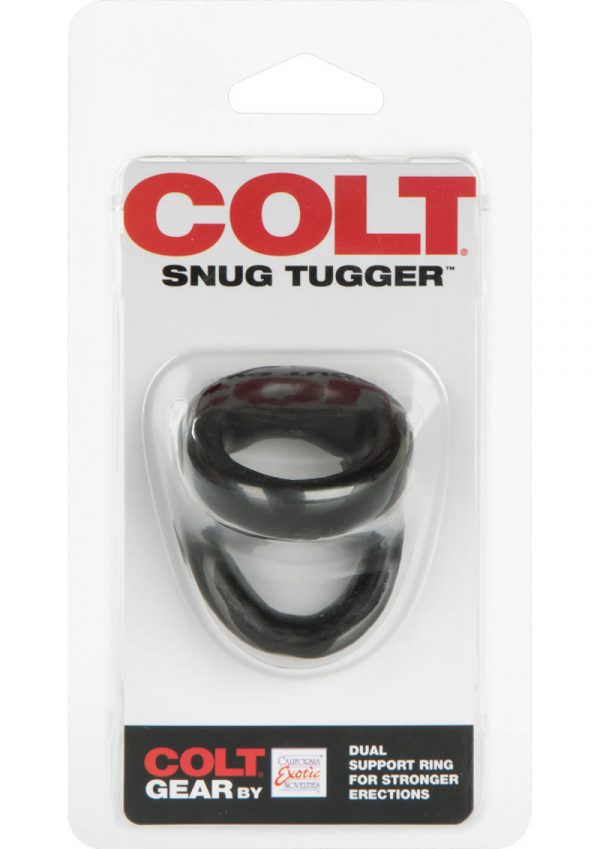 Colt Snug Tugger Dual Support Cock Ring Black