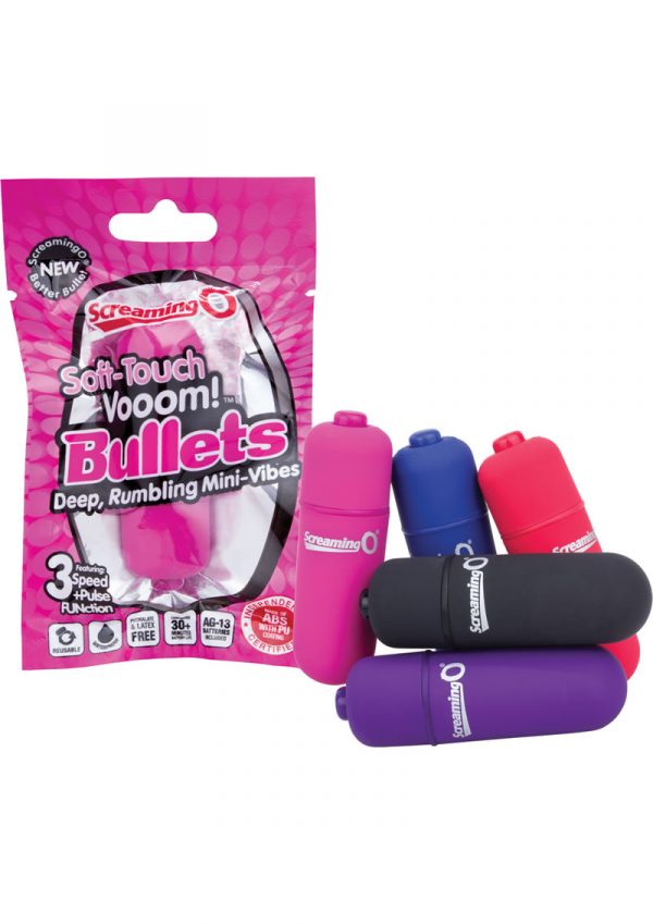 Soft Touch Vooom Bullets Reuseable Latex Free Waterproof Assorted Colors 20 Each Per Box