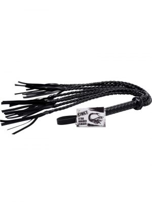 Strict 8 Tail Braided Flogger Black 32 Inch Long