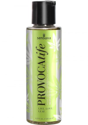 Provocatife Hemp Oil And Pheromone Infused Massage Oil 4.2 Ounce Bottle