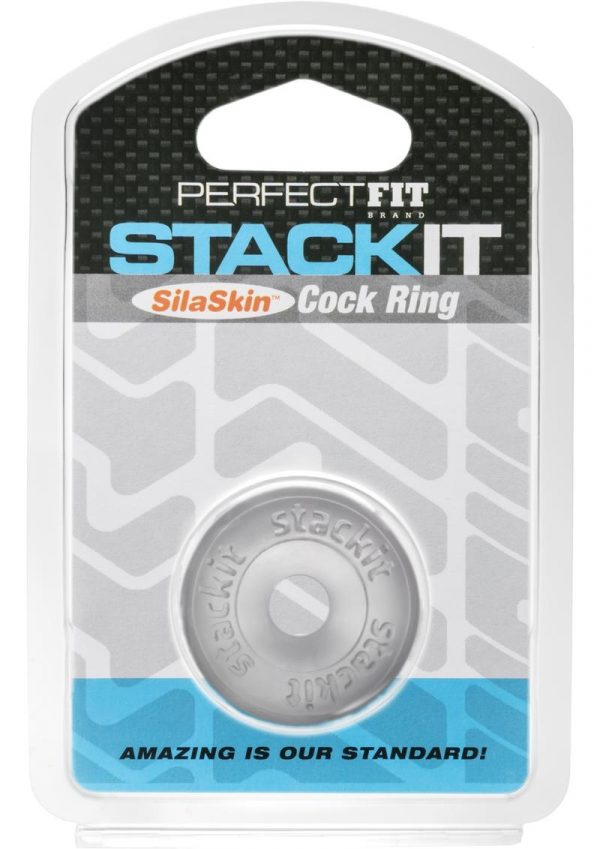 Perfect Fit Stackit SilaSkin Cock Ring - Clear