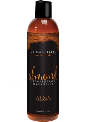 Intimate Earth Almond Aromatherapy Massage Oil Honey Almond 4 Ounce