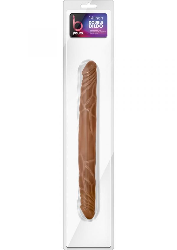 B Yours Double Dildo Latin Brown 14 Inches