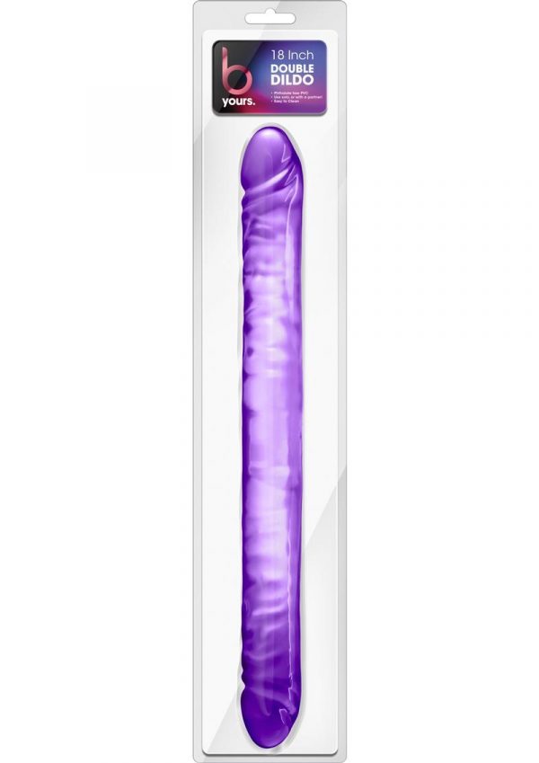 B Yours Double Dildo Jelly Purple 18 Inch